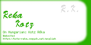 reka kotz business card